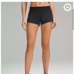 Black lululemon speed up short 2.5”